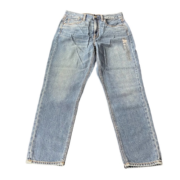 NWT American Eagle women's Mom Jean  medium wash Size 6S High Rise - Picture 2 of 12